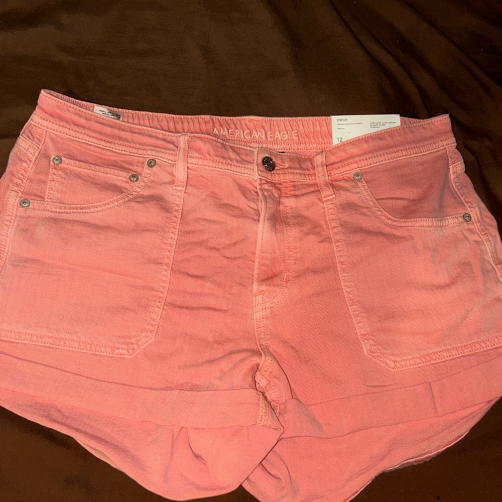 American Eagle Outfitters Coral Pink Women's Denim Shorts